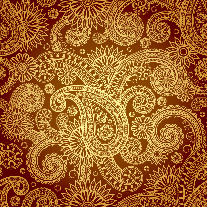 free vector Beautiful background of classical pattern vector